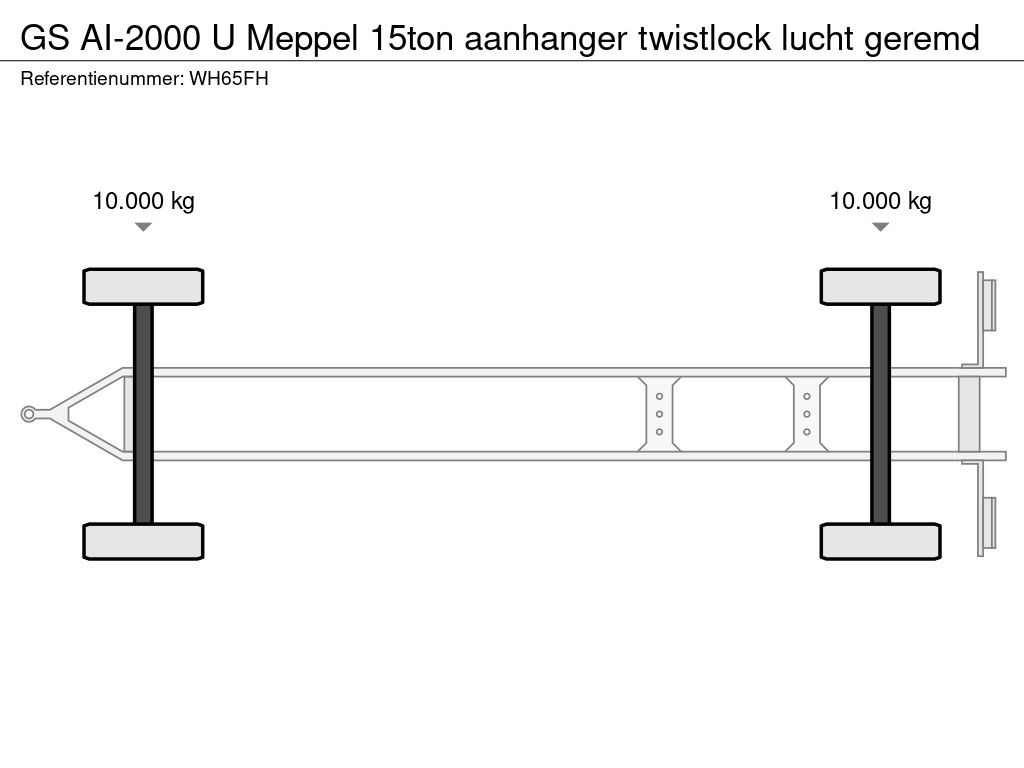 GS AI-2000 U Meppel 15ton aanhanger twistlock lucht geremd