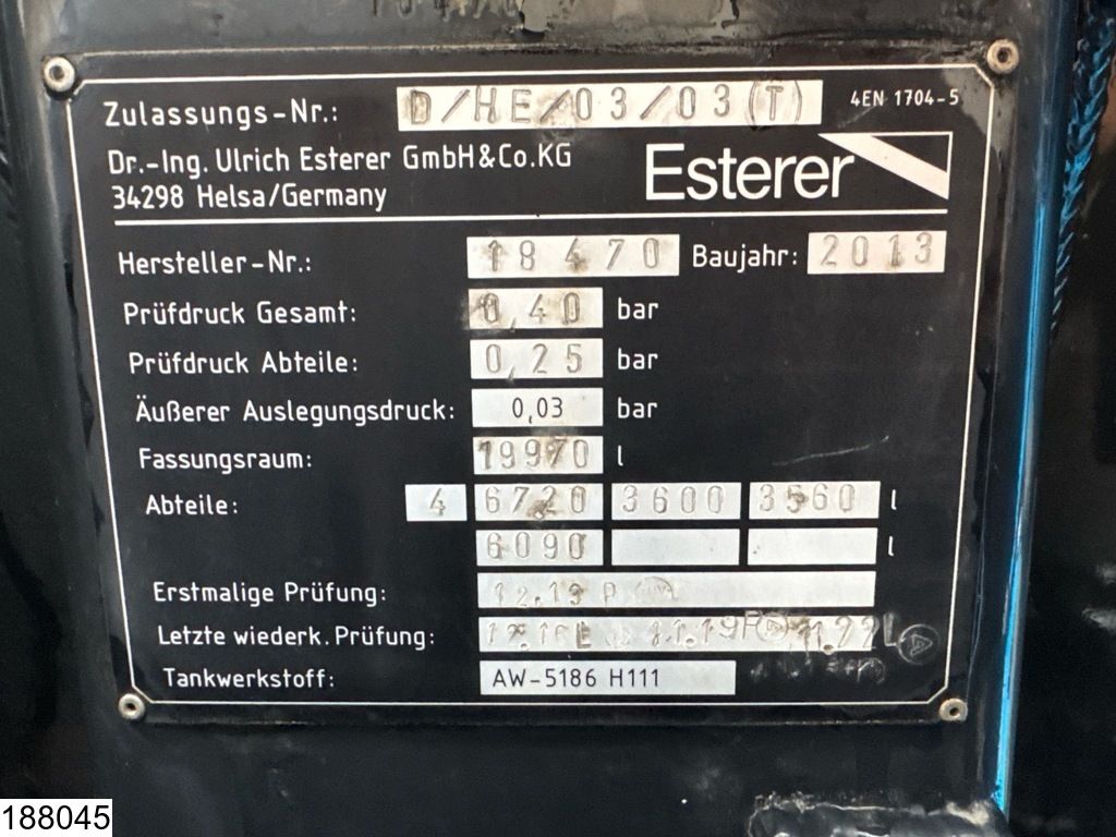 MAN TGS 26 400 6x2, EURO 5, Esterer, 19.970 L, 4 Comp