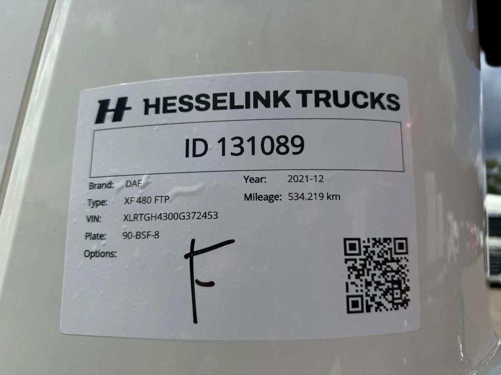 DAF XF 480 6X2 Midlift Space Cab Standairco PTO-Prep 12-2021