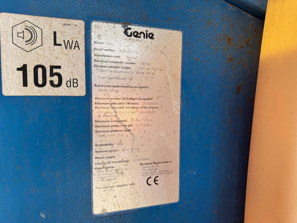 Genie S-65 Diesel-Teleskoparbeitsbühne 21,8 m 2014