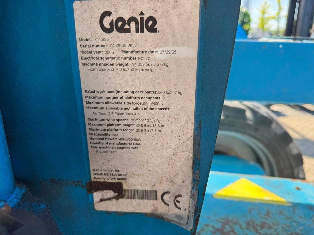 Gelenkteleskoparbeitsbühne Genie Z45/25 Diesel 15,80 m 2005