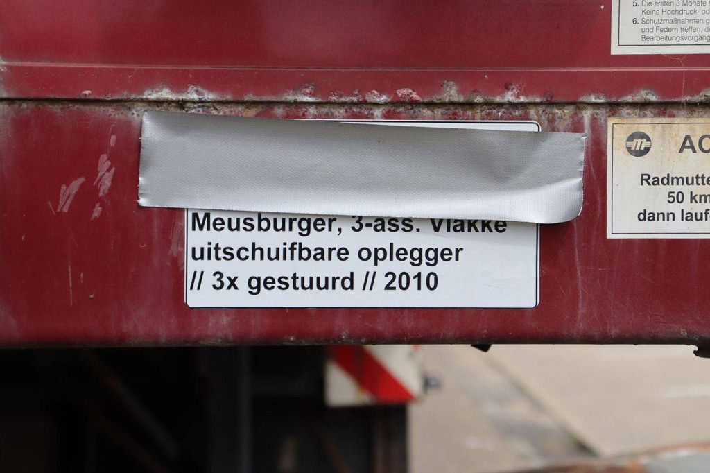 Flatbed Semi-trailer Meusburger MPS-3 38.5t 2010
