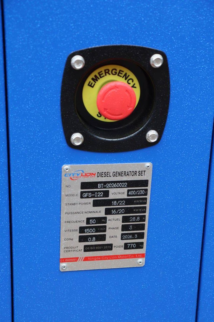 CityLion GFS-I22 Dieselgenerator 22 kVA 2026 Neu