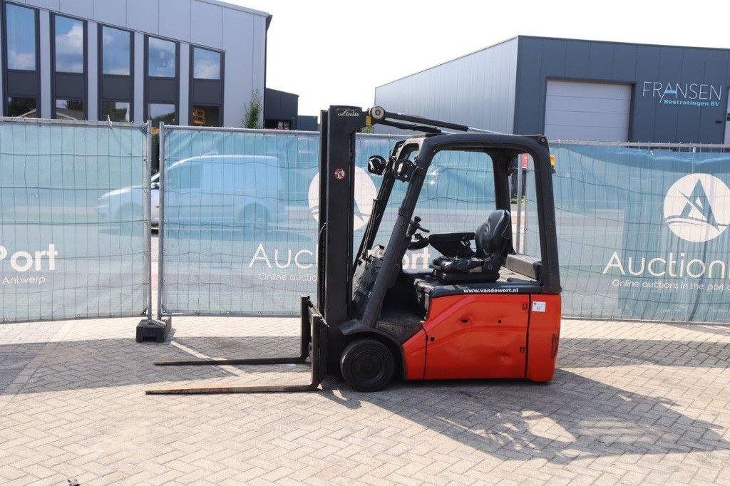 Linde E16-01 Electric Forklift 1600kg 4.5m 2014