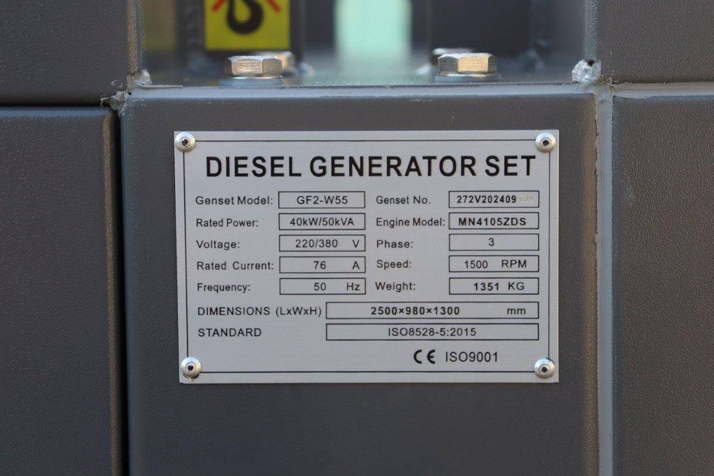 Generator Ricardo GF2-W55 Diesel 50kVA 2026 New