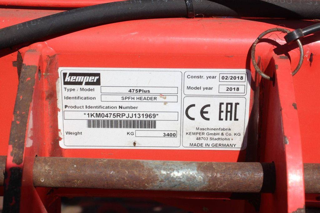 Kemper 475Plus 2018 Maize Header
