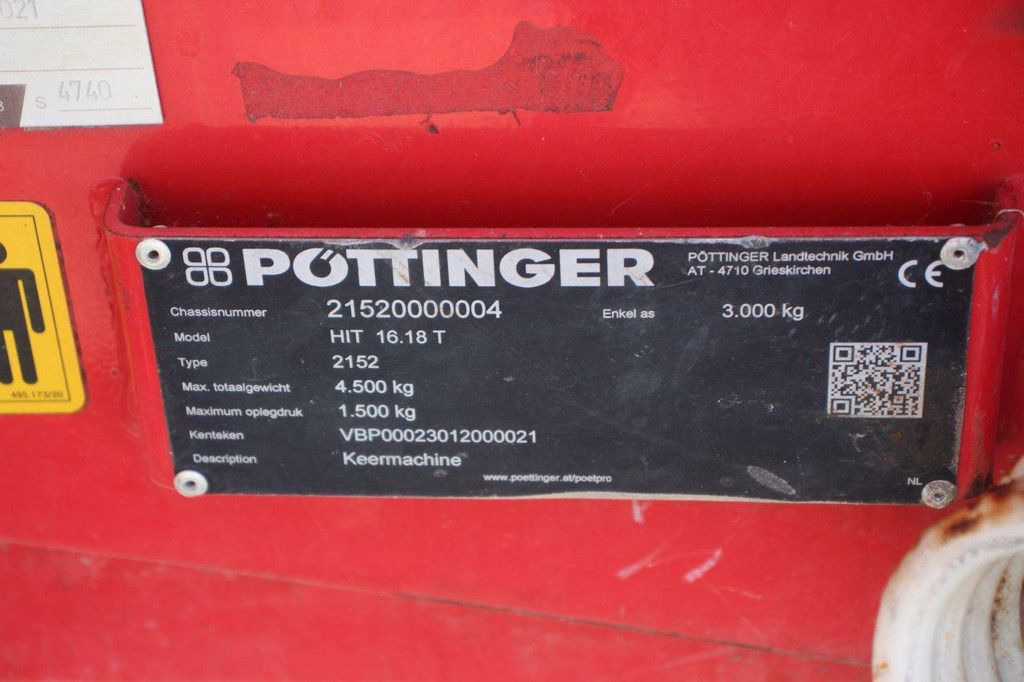 Hay tedder Pottinger HIT 16.18T 2020