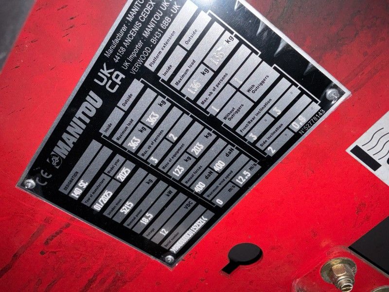 2025 Manitou 120 SC2 Scissor Lift (Unused)