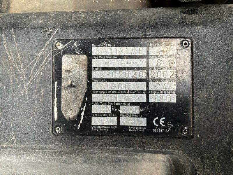 2002 Crown GPC2020 Electric Pallet Truck
