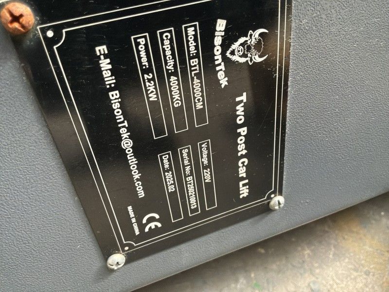 2025 BisonTek BTL-4000CM Two-Post Car Lift (Unused)