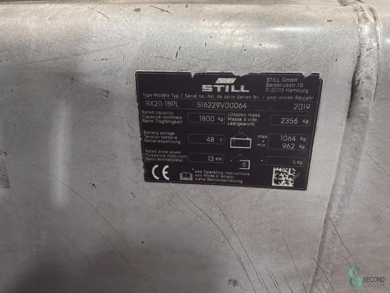 Forklifts Electric Still RX20-18PL 2019