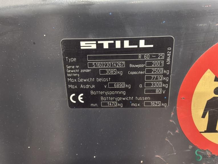 Forklifts Electric Still R60-25 2001 Batt. > 78% % Triplex