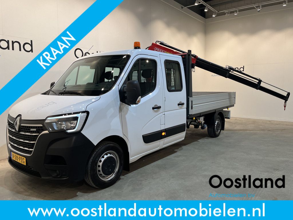 Renault Master 2.3 dCi 145 PK L3 145 PK Open Laadbak / Fassi Kraan / Euro 6 / Airco / Trekhaak / Cruise Control / 3-Zits / 24.300 KM !!