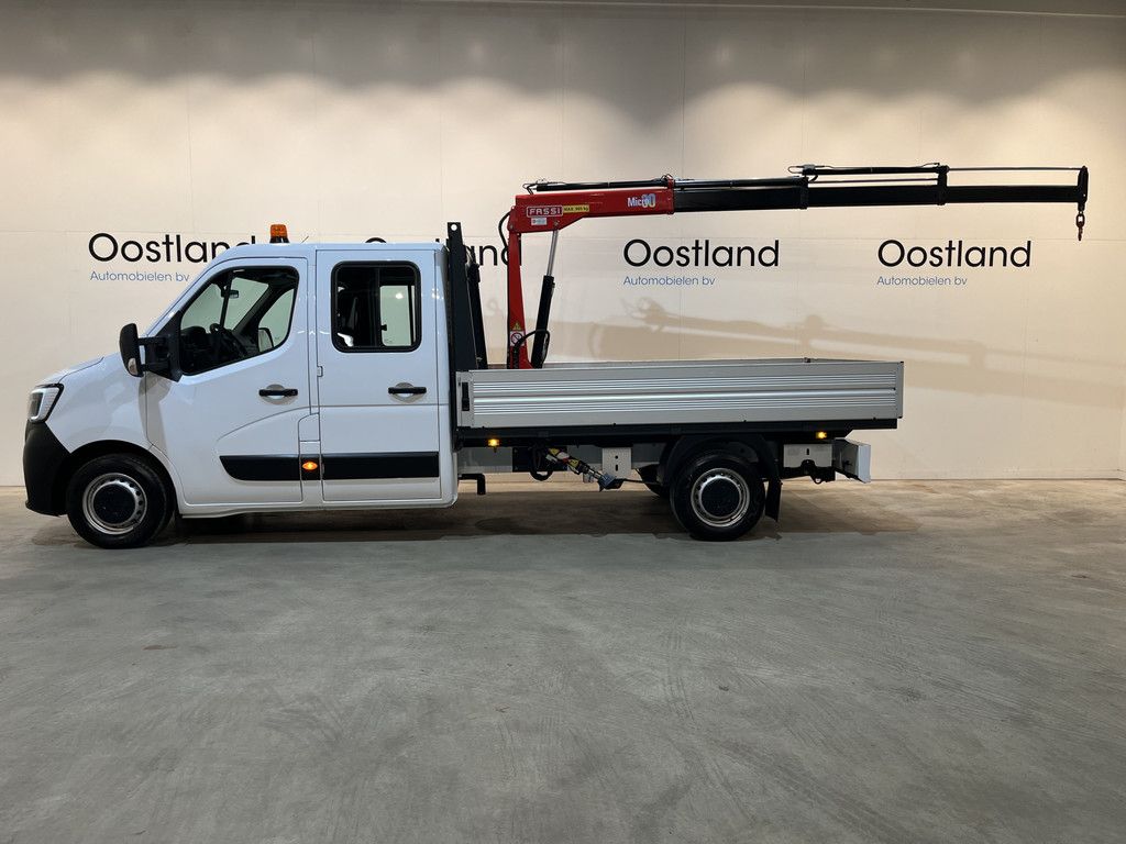 Renault Master 2.3 dCi 145 PK L3 145 PK Open Laadbak / Fassi Kraan / Euro 6 / Airco / Trekhaak / Cruise Control / 3-Zits / 24.300 KM !!