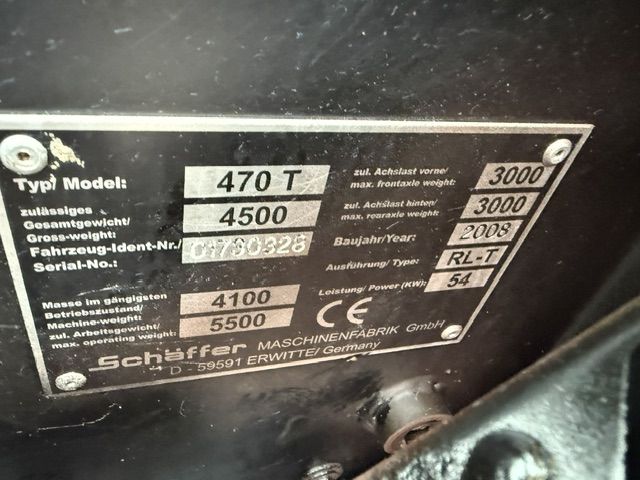 Schäffer 470T bj08 5500u Telescoop Verreiker Shovel Minishovel