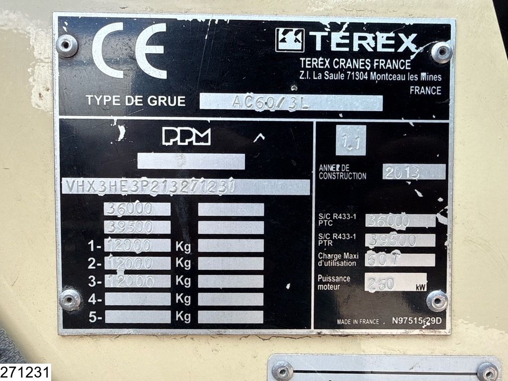Terex AC60 3l 6x6, 60.000 kg, 44 m