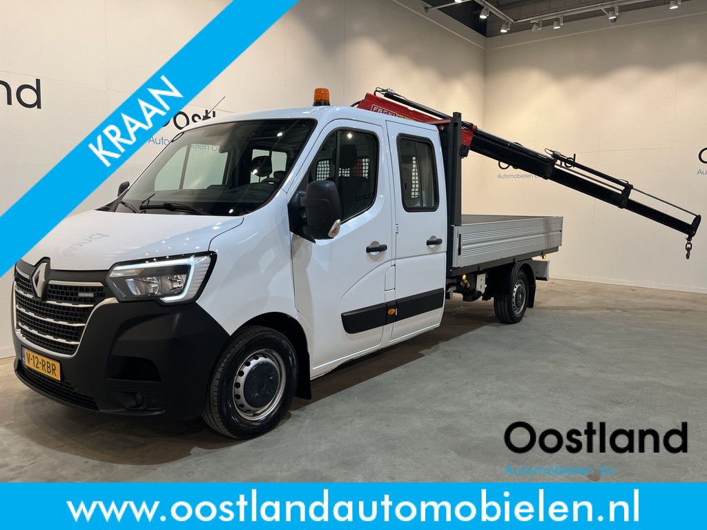 Renault Master 2.3 dCi 145 PK L3 Open Laadbak / Fassi Kraan / Euro 6 / Airco / Trekhaak / Cruise Control / 3-Zits / 65.000 KM !!