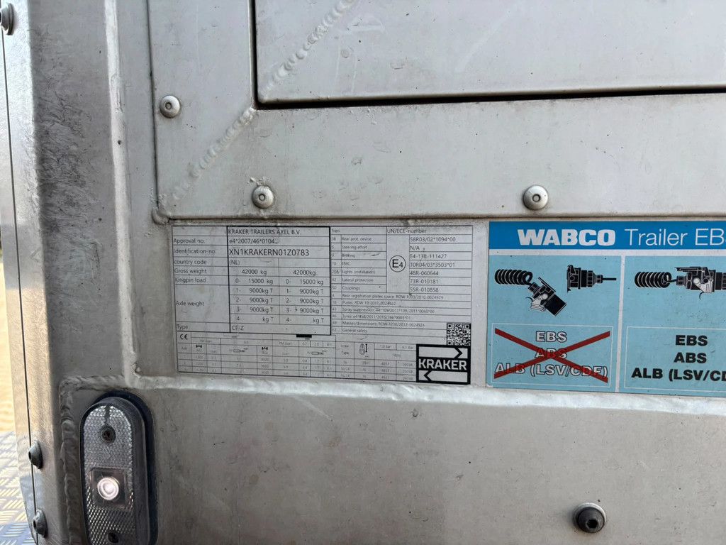 Kraker N/A K-Force 92m3 Cargo Floor 10MM 2x Liftas SAF schijfremmen