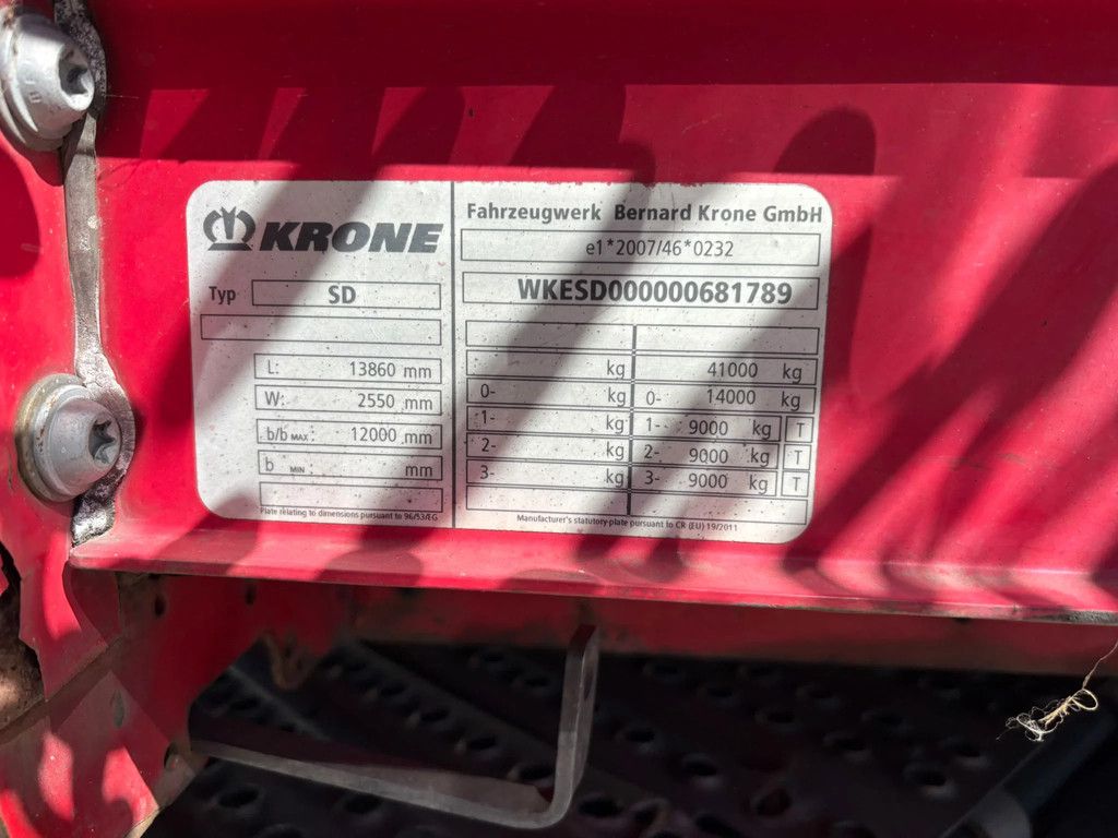 Krone N/A SD 2X Liftas Centrale smering APK 11-2026