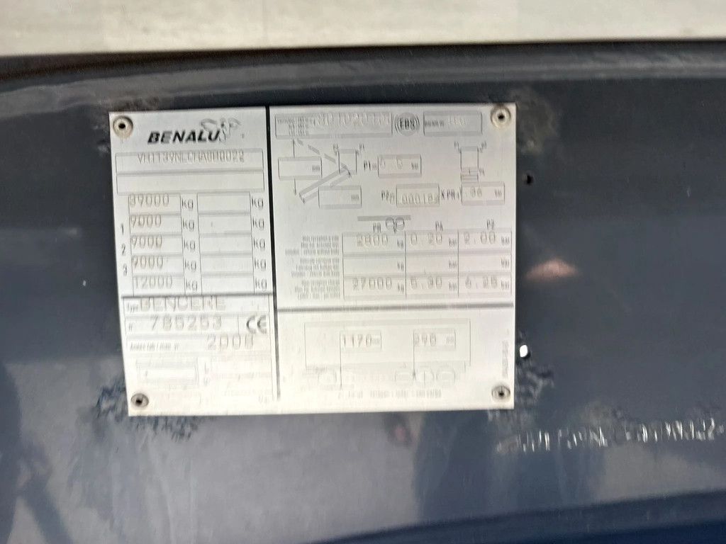 Benalu OPTILINER 63m Optiliner Schijfremmen Graanluiken NL Trailer APK/TUV 20-09-2026