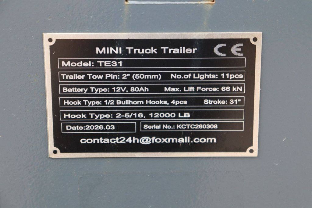 Hydraulic Hoist System TE31 2026 New