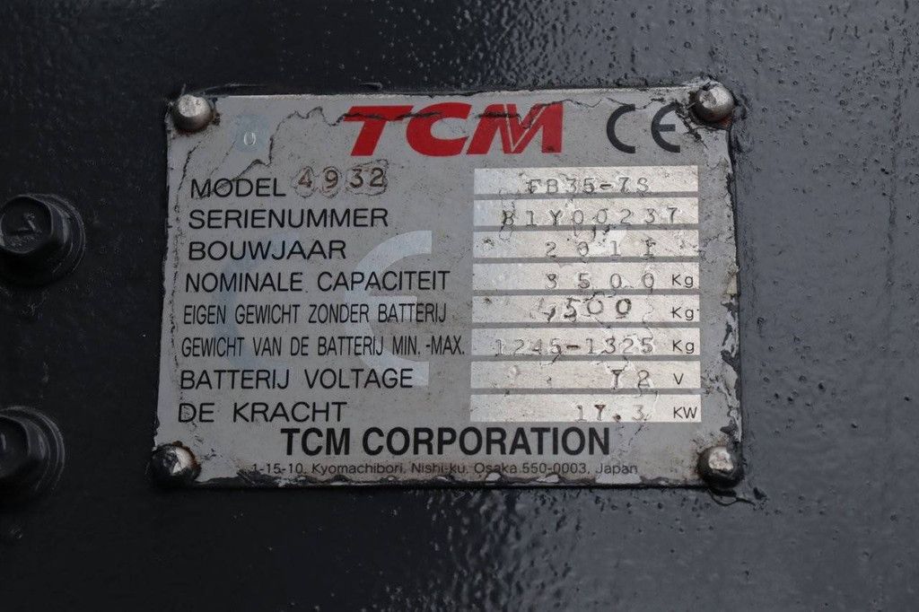 Forklift TCM FB35-78 Electric 3500kg 3.8m 2011