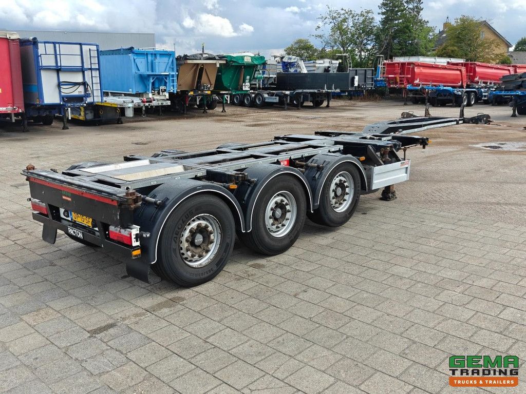 Pacton TXC343 MULTI - ADR - Edelstahl-Auffangwanne, 3-fach ausziehbar - Valx-Scheibenbremse - Liftachse - 5295 kg