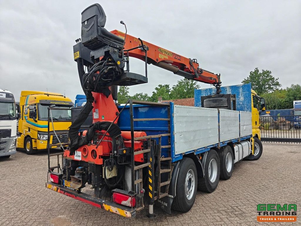MAN TGX 26.480 8X2-6BL Schlafkabine Euro5 – Offene Ladefläche 6,15 m + Palfinger PK16001L + KinsHofer Greifer 1600 kg
