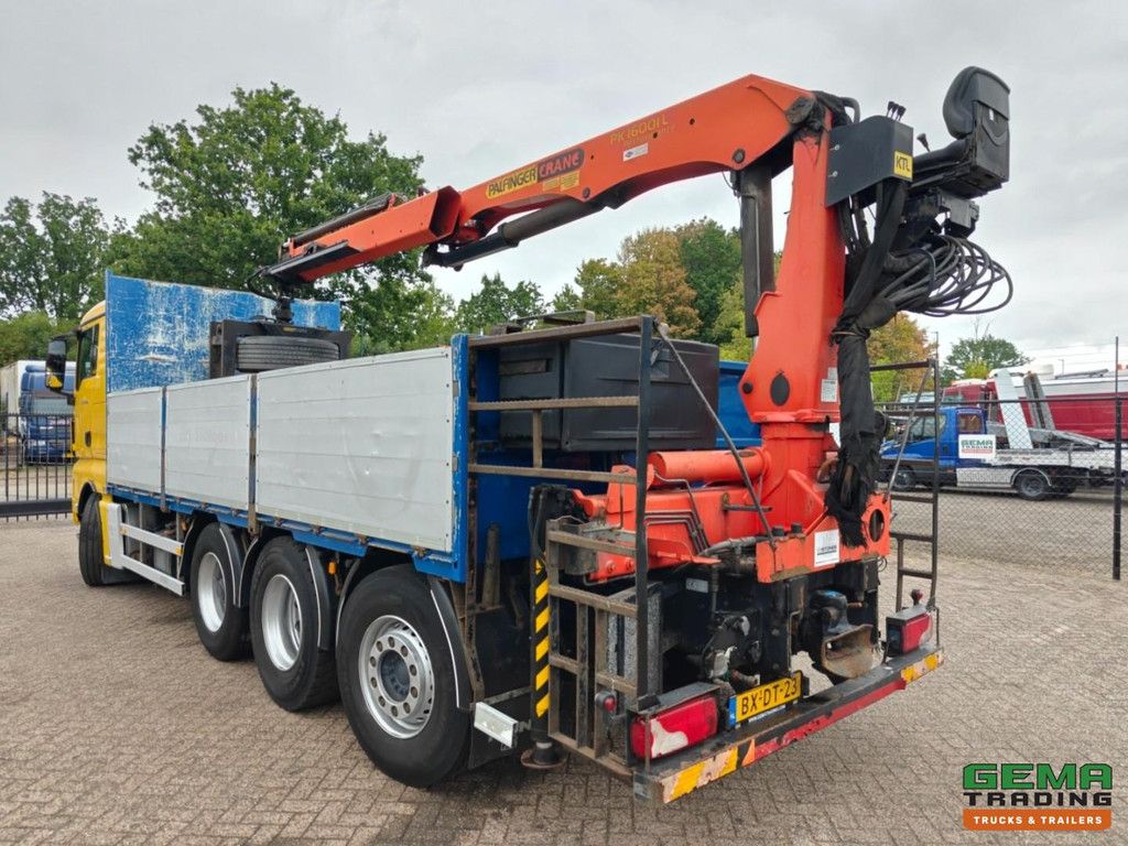 MAN TGX 26.480 8X2-6BL Schlafkabine Euro5 – Offene Ladefläche 6,15 m + Palfinger PK16001L + KinsHofer Greifer 1600 kg