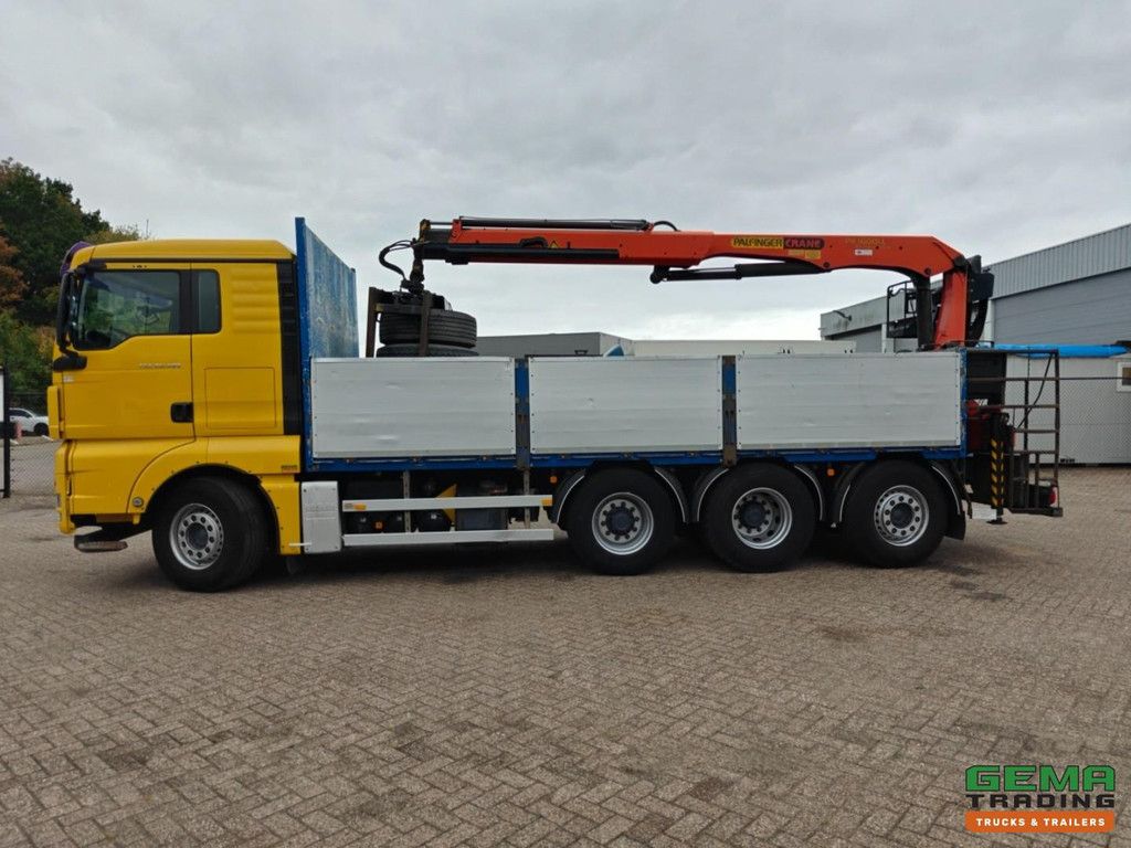 MAN TGX 26.480 8X2-6BL Schlafkabine Euro5 – Offene Ladefläche 6,15 m + Palfinger PK16001L + KinsHofer Greifer 1600 kg