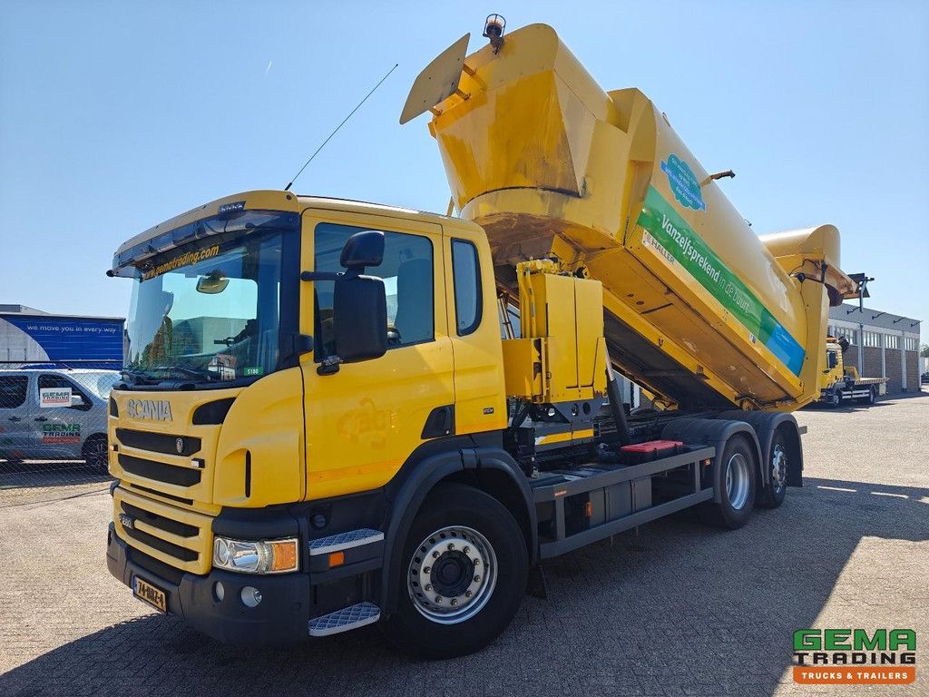 Scania P280 6x2/4 Tageskabine Euro 5 – Haller Seitenlader SLF 22 m³ – Lifter 01602 – 360&deg;-Kamera