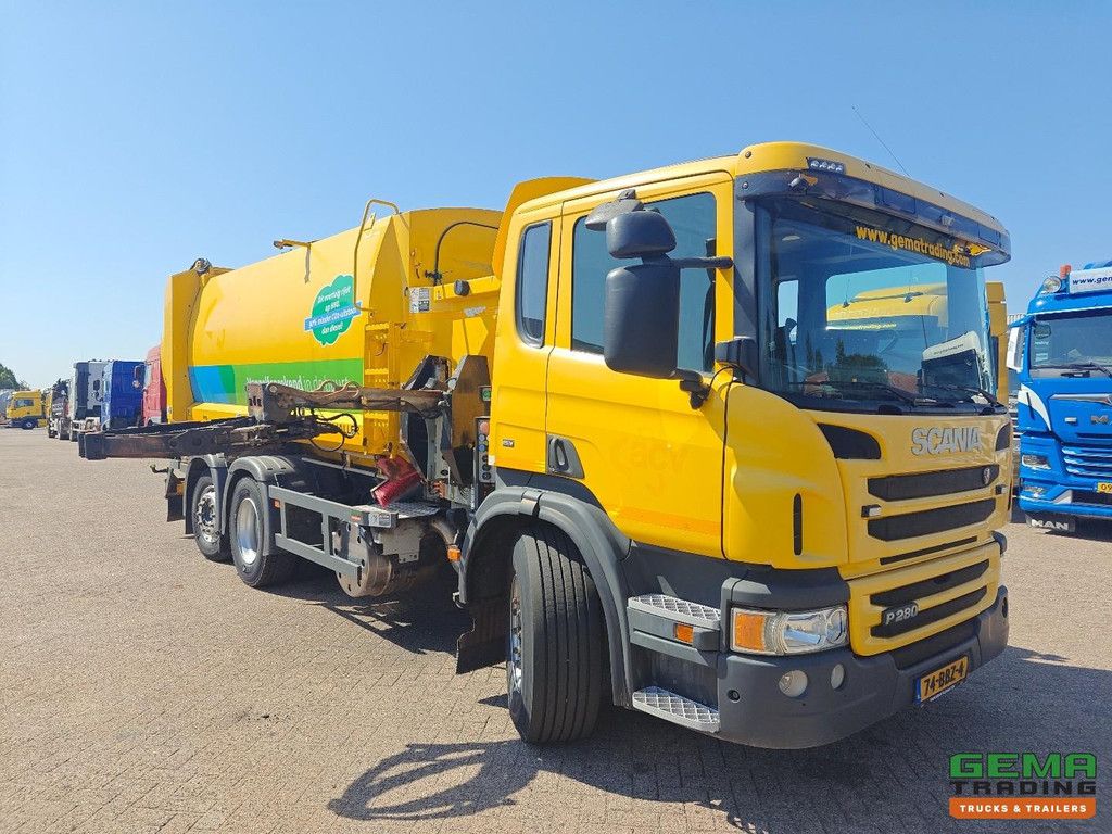Scania P280 6x2/4 Tageskabine Euro 5 – Haller Seitenlader SLF 22 m³ – Lifter 01602 – 360&deg;-Kamera