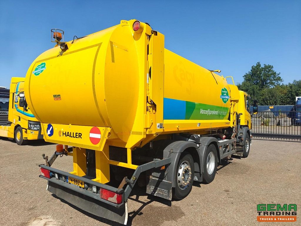 Scania P280 6x2/4 Tageskabine Euro 5 – Haller Seitenlader SLF 22 m³ – Lifter 01602 – 360&deg;-Kamera