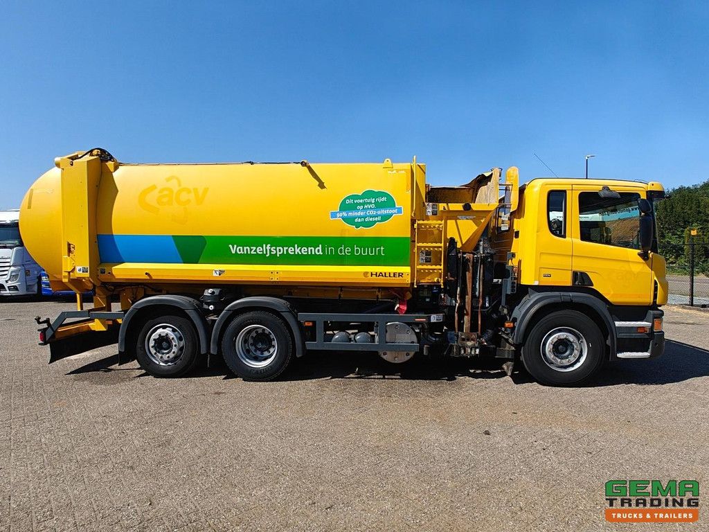 Scania P280 6x2/4 Tageskabine Euro 5 – Haller Seitenlader SLF 22 m³ – Lifter 01602 – 360&deg;-Kamera