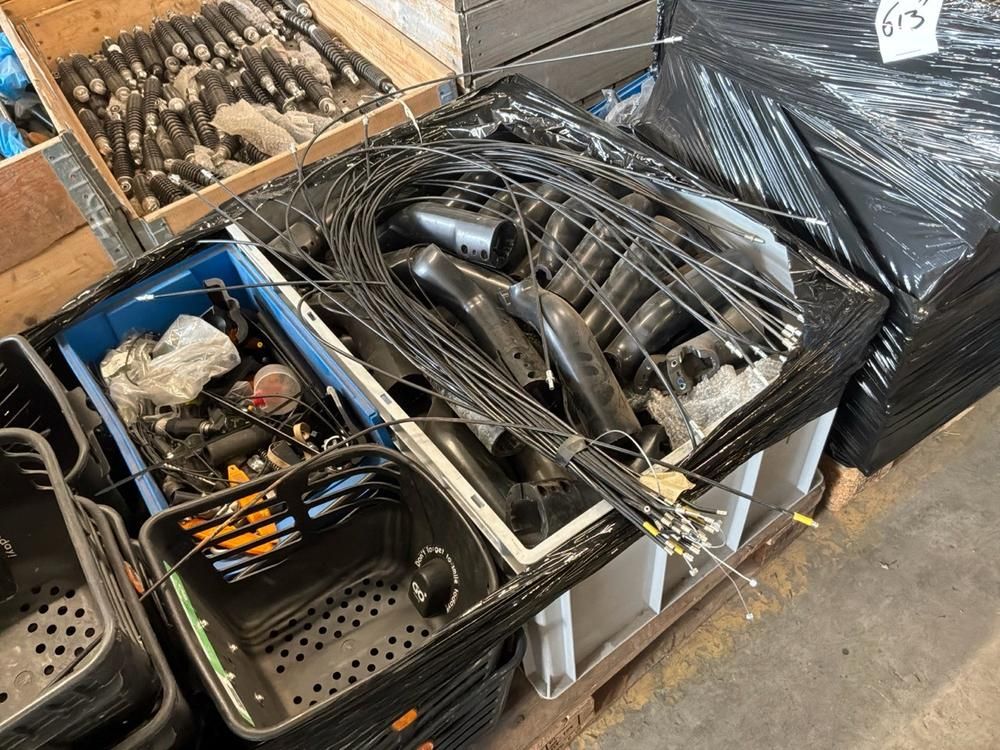 Super Soco Cux headlight covers, brake cables, controllers, chargers, relays, center stands, brake parts (9x)