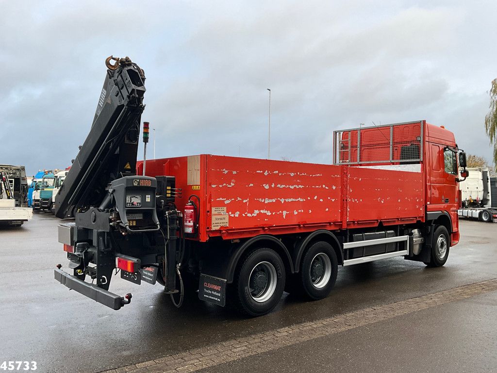 DAF FAT 105 XF 460 6x4 Manual Full Steel Hiab 16 Tonmeter laadkraan