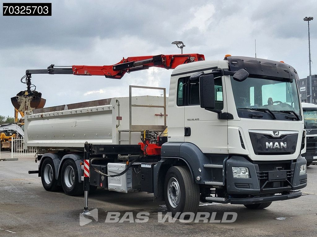 MAN TGS TGS 26.420 6X4 FASSI F165AZ.0.22 E-ACTIVE crane 2-way tipper Automatic Euro 6