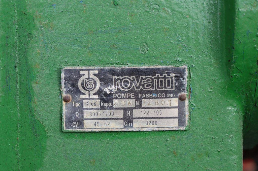 Rovatti CX6 62 PS Bewässerungspumpe mit Zapfwelle