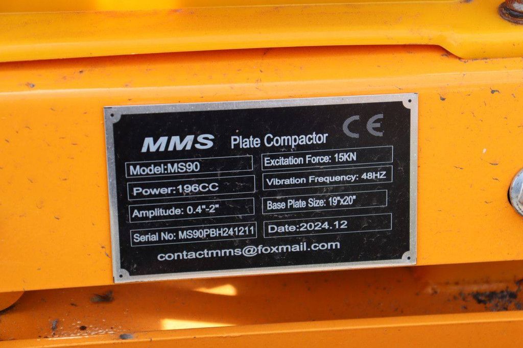 Vibratory Plate MMS MS90 Petrol 2024 New
