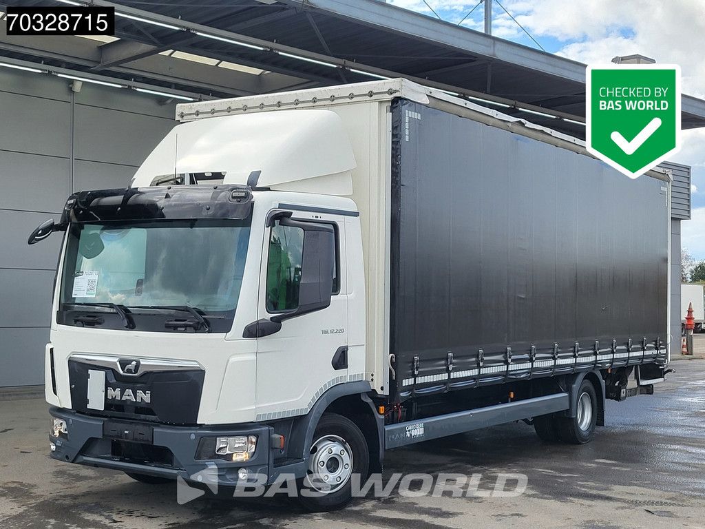 MAN TGL 12.220 4X2 12tonner curtainsider 2000kg Ladebordwand Automatic Airco Euro 6