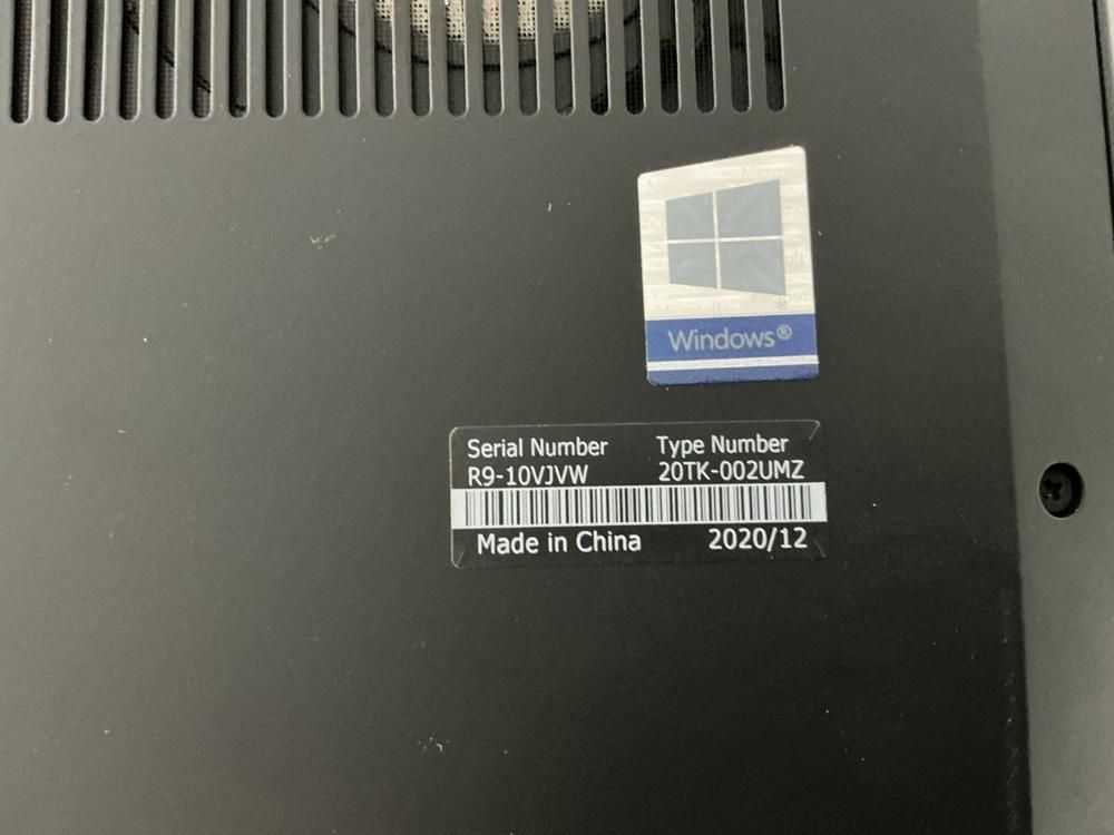 2020 Lenovo ThinkPad X1 Laptop