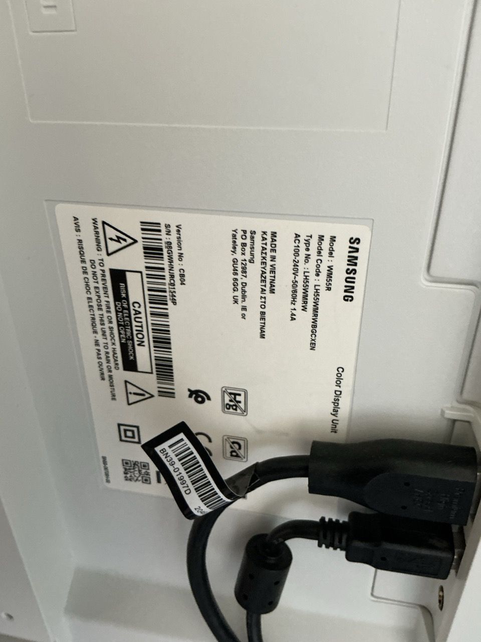 Samsung Flip pro WM55R Farb-Touchscreen-Anzeigeeinheit