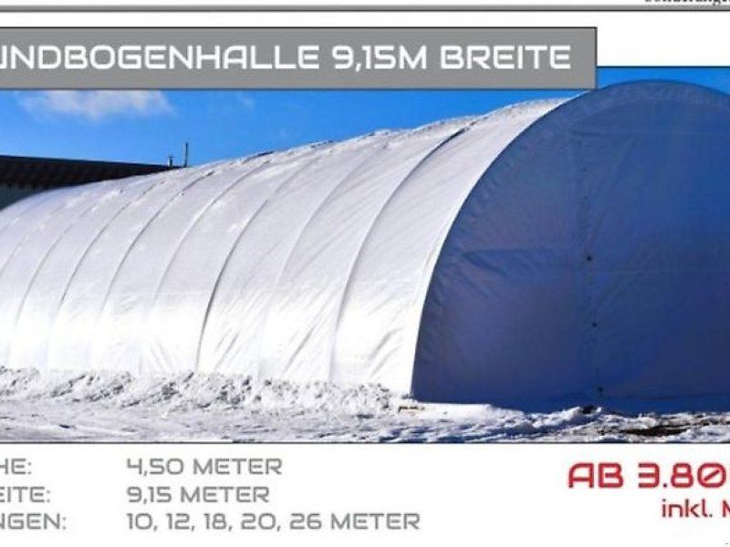Rundbogenhalle Lagerzelt Rundbogenzelt Agrarhalle 18x9m Statik