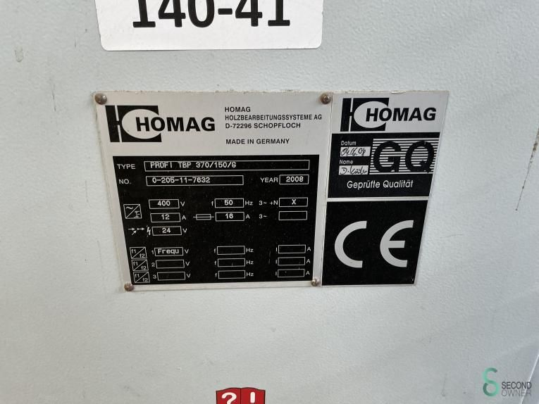 CNC Horizontal Machine centers Homag Profi BOF 722/58/16/KC 2008