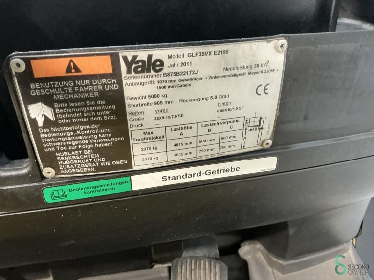 Gabelstapler LPG Yale GLP 35 VX 2011 Triplex 3.+4. Ventil