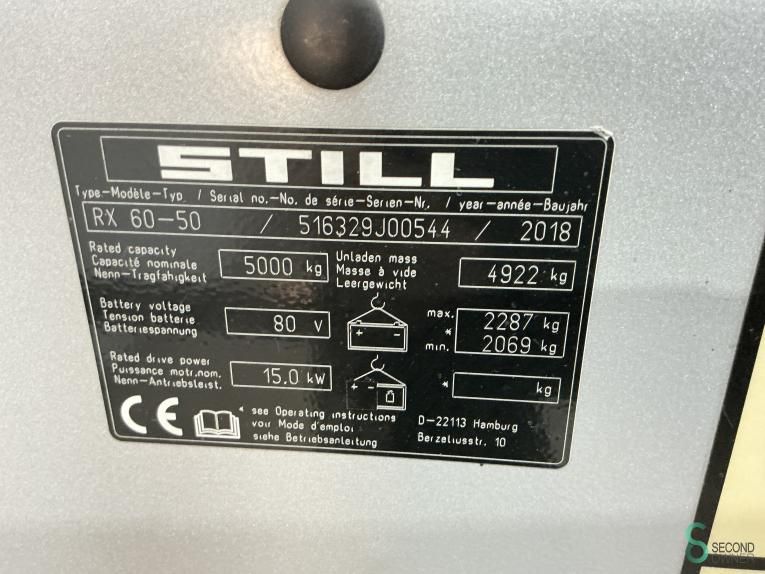 Gabelstapler Elektrisch Still RX60-50 2018 Stunden 3315