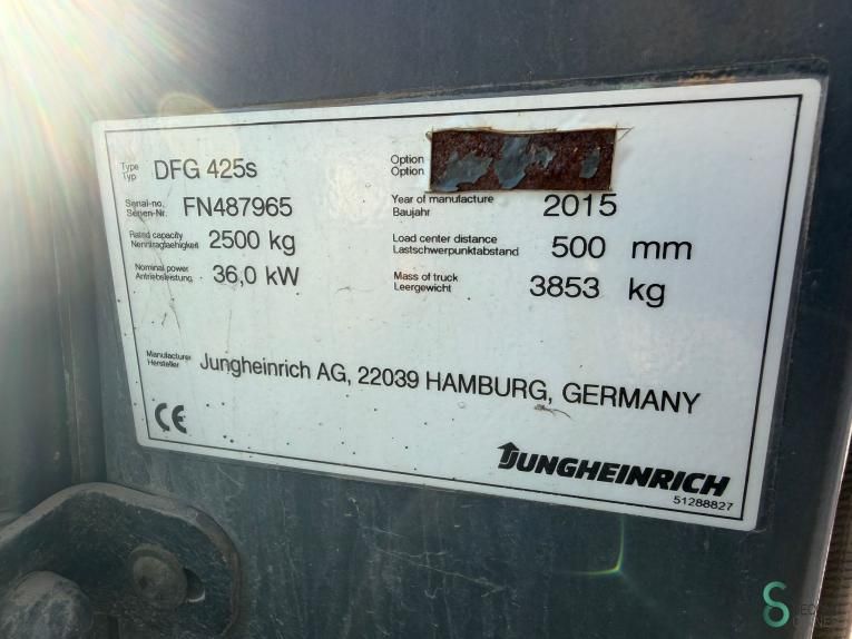 Forklifts Diesel Jungheinrich DFG 25 2015