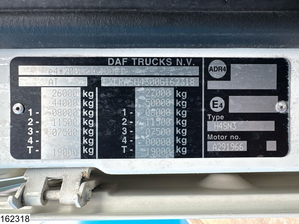 DAF XF 510 6x2, EURO 6, Retarder, Standairco, BDF
