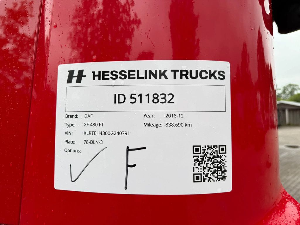 DAF XF 480 Space Cab ACC Standairco NL Truck APK/TUV 12-2026