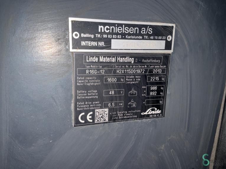 Schubmaststapler Elektrisch Linde R16G 2013